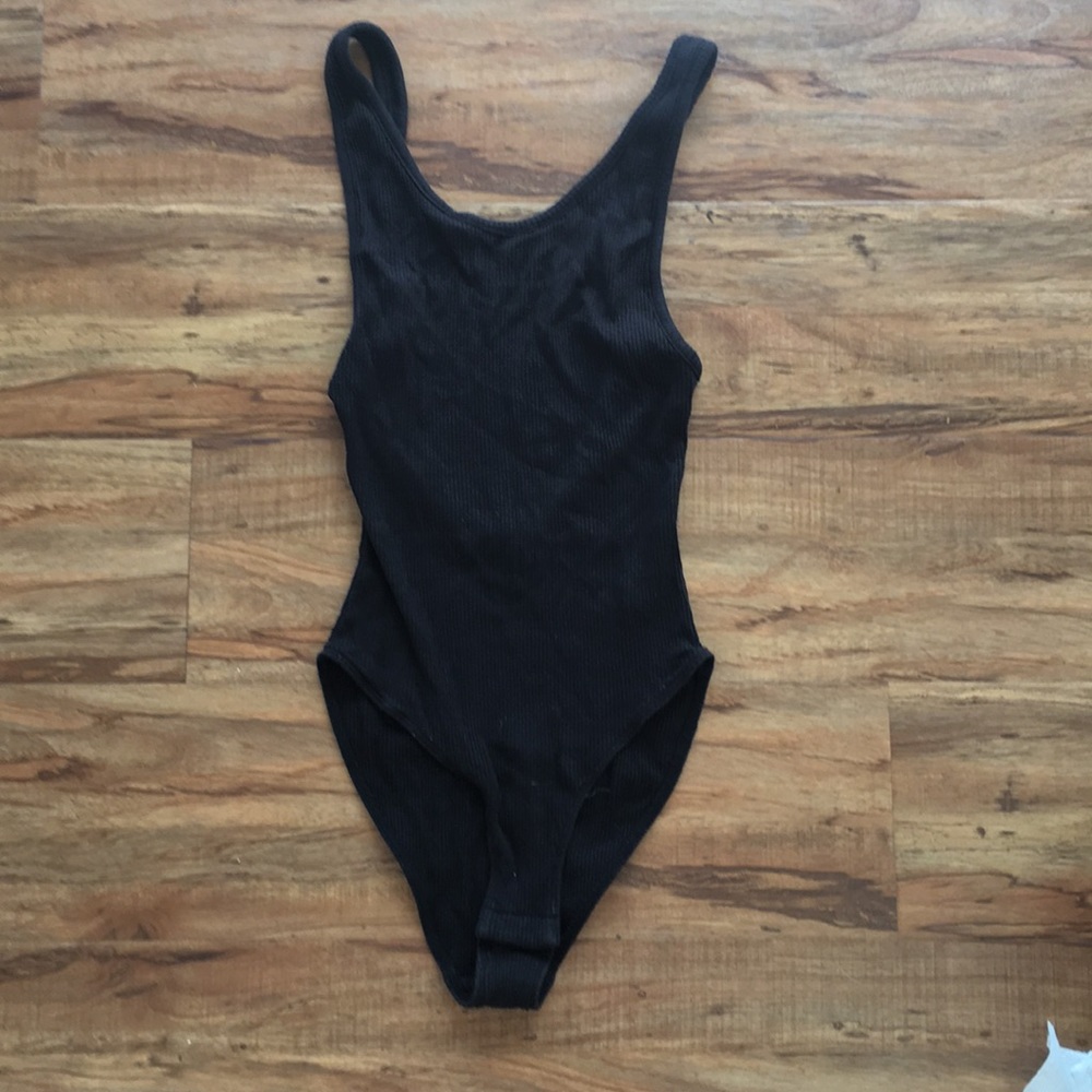 Out From Under Black Bodysuit